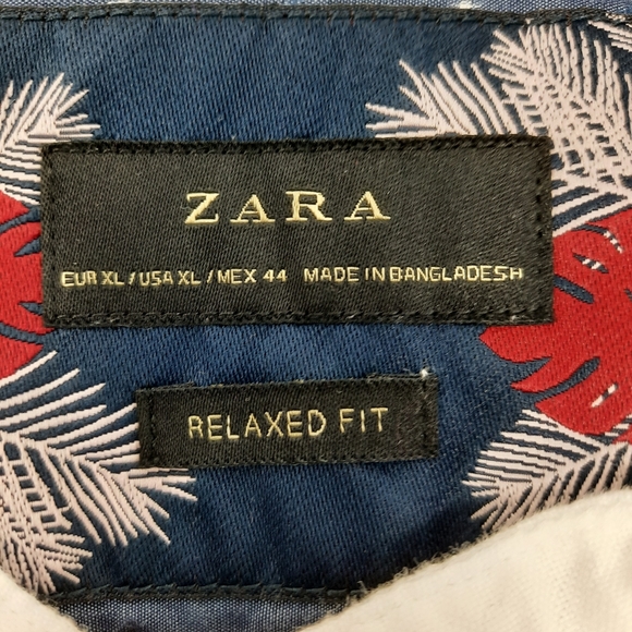 Men's Zara White Relaxed Fit Button Up Size XL - Picture 5 of 5